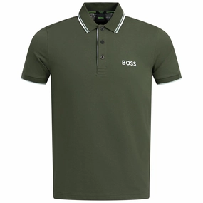 Paddy Pro Cotton Polo Dark Green Boss men's fashion and office attire