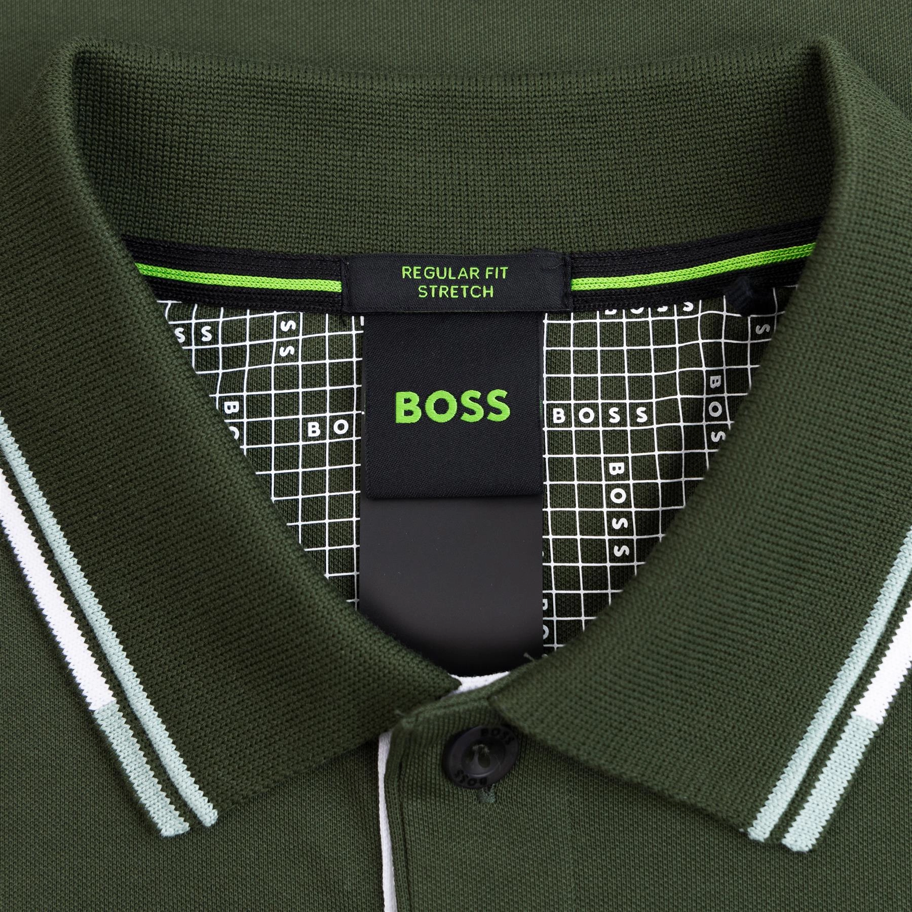 Paddy Pro Cotton Polo Dark Green Boss Men's Fashion
