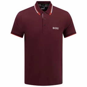 Paddy Pro Cotton Polo Medium Red Boss men's fashion and office attire