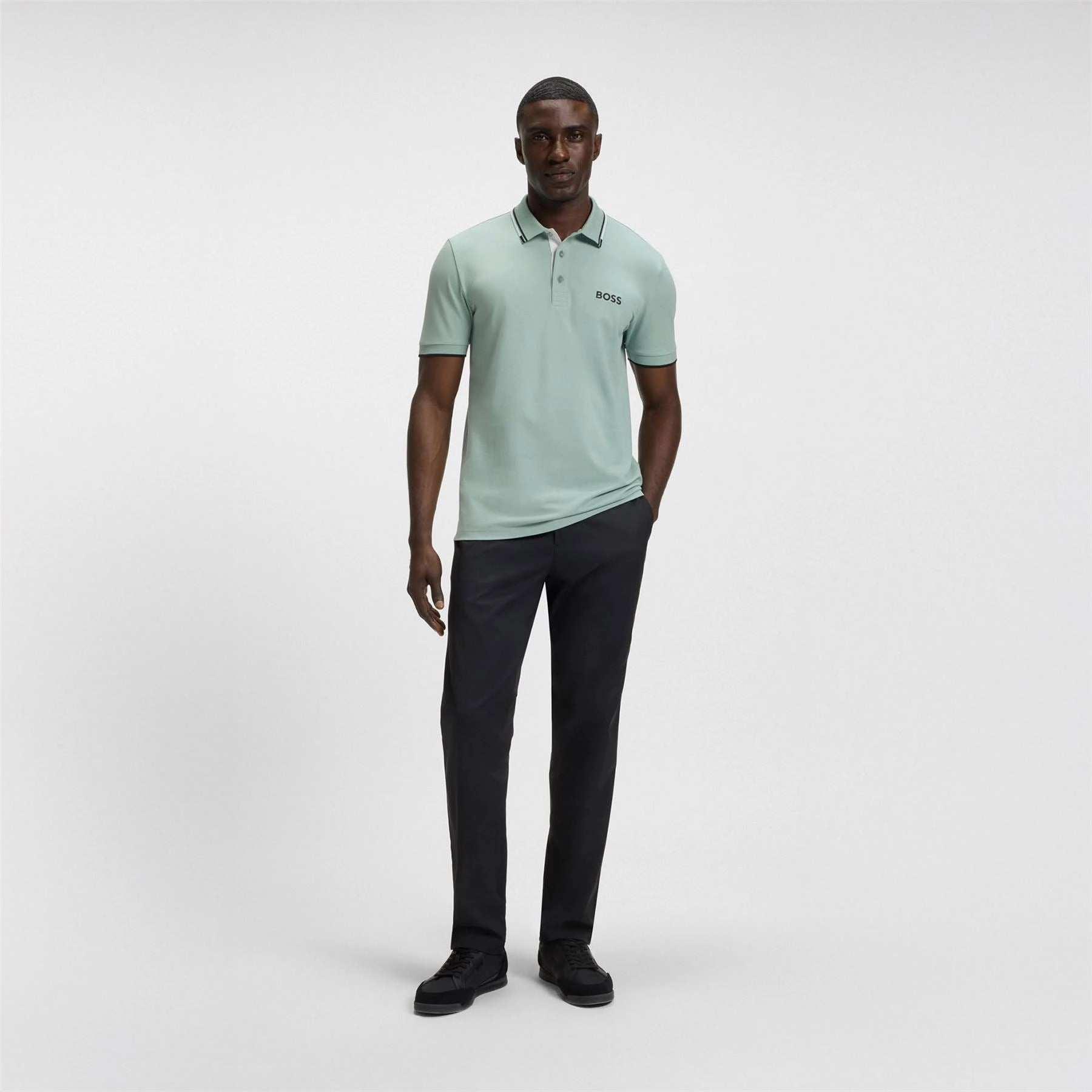 Paddy Pro Cotton Polo Open Green Boss Men's Fashion