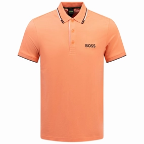 Paddy Pro Cotton Polo Open Red Boss men's fashion and office attire