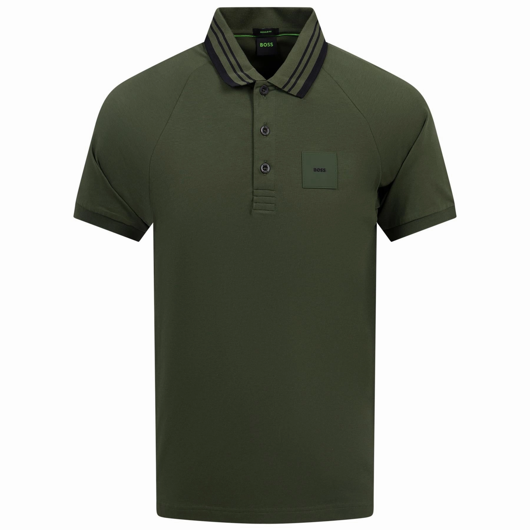 Paddy Rib Polo Dark Green Boss men's fashion and office attire