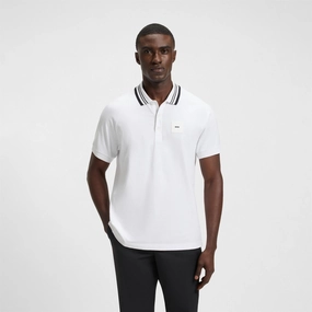 Paddy Rib Polo White Boss men's fashion and office attire