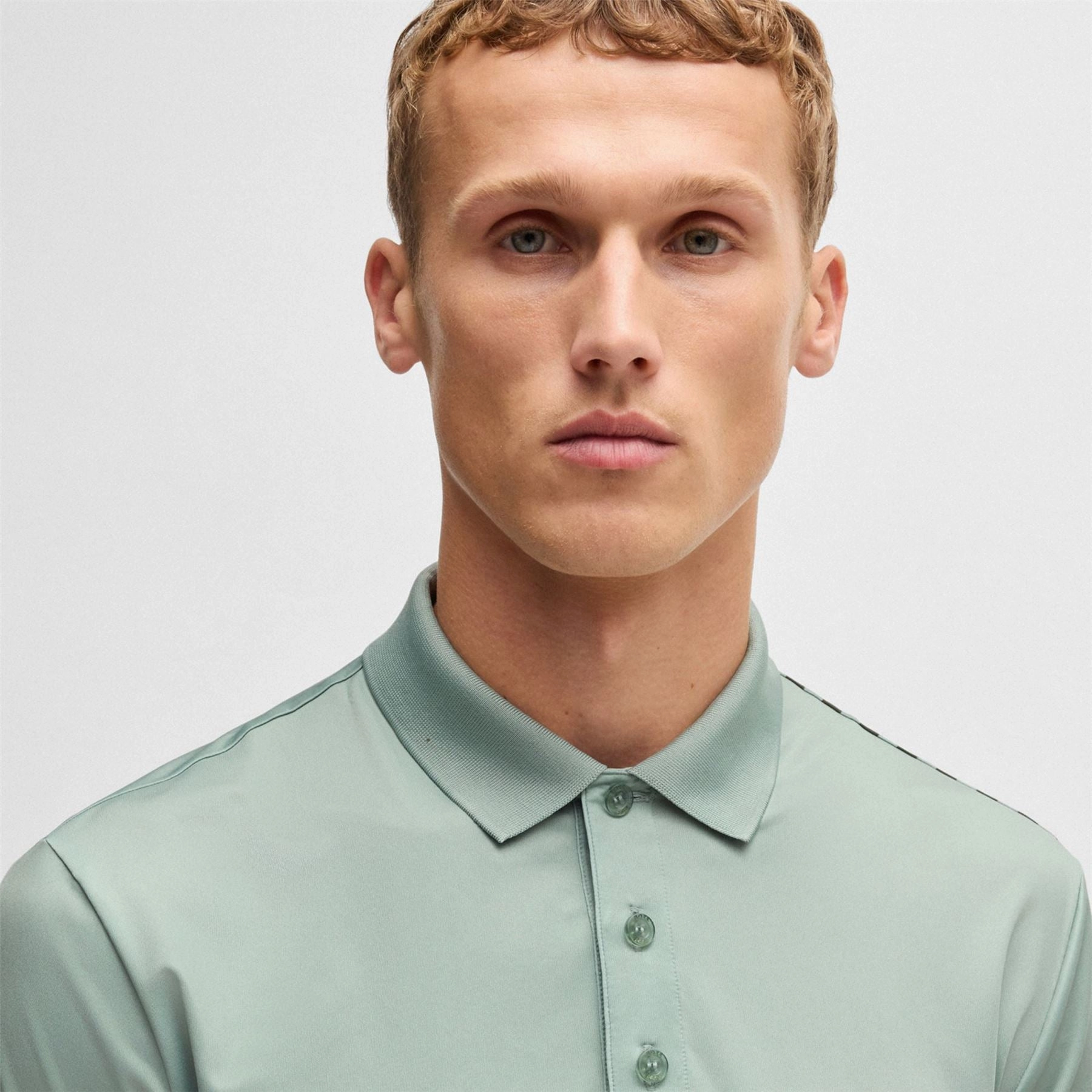 Paddy Striped Cotton 1 Polo Open Green Boss Men's Fashion