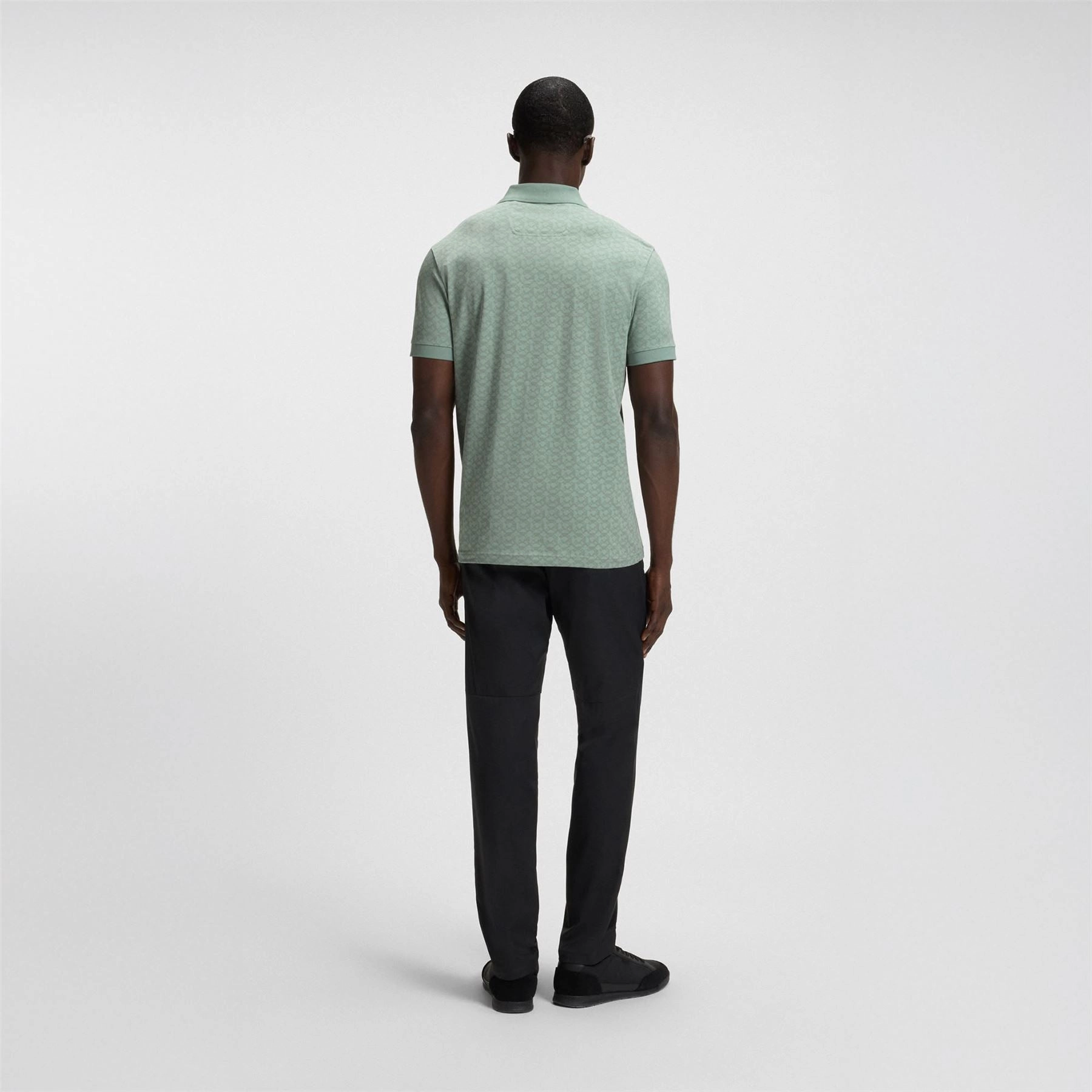 Paddy Striped Cotton Polo Open Green Boss Men's Fashion
