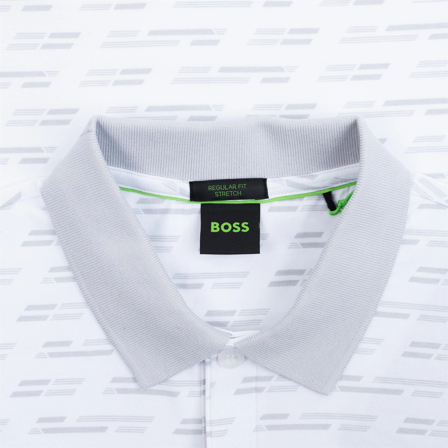 Paddy Tape Polo White Boss Men's Fashion
