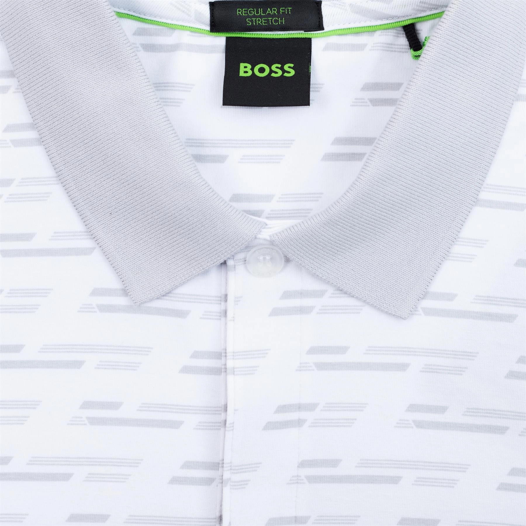 Paddy Tape Polo White Boss Men's Fashion