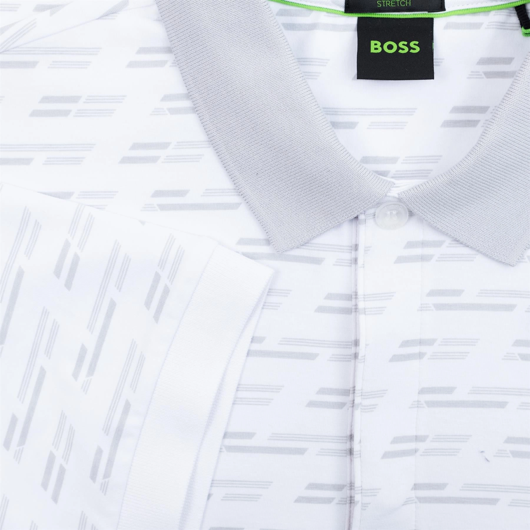 Paddy Tape Polo White Boss Men's Fashion