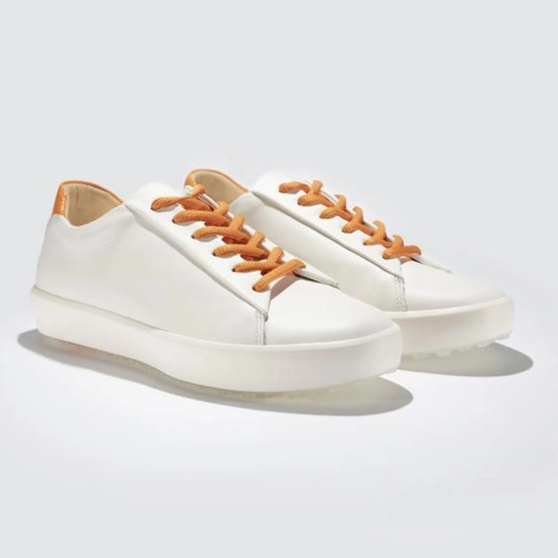 Pakira Diva Dundee Golf Shoe - White / Saffron women's performance golf shoes
