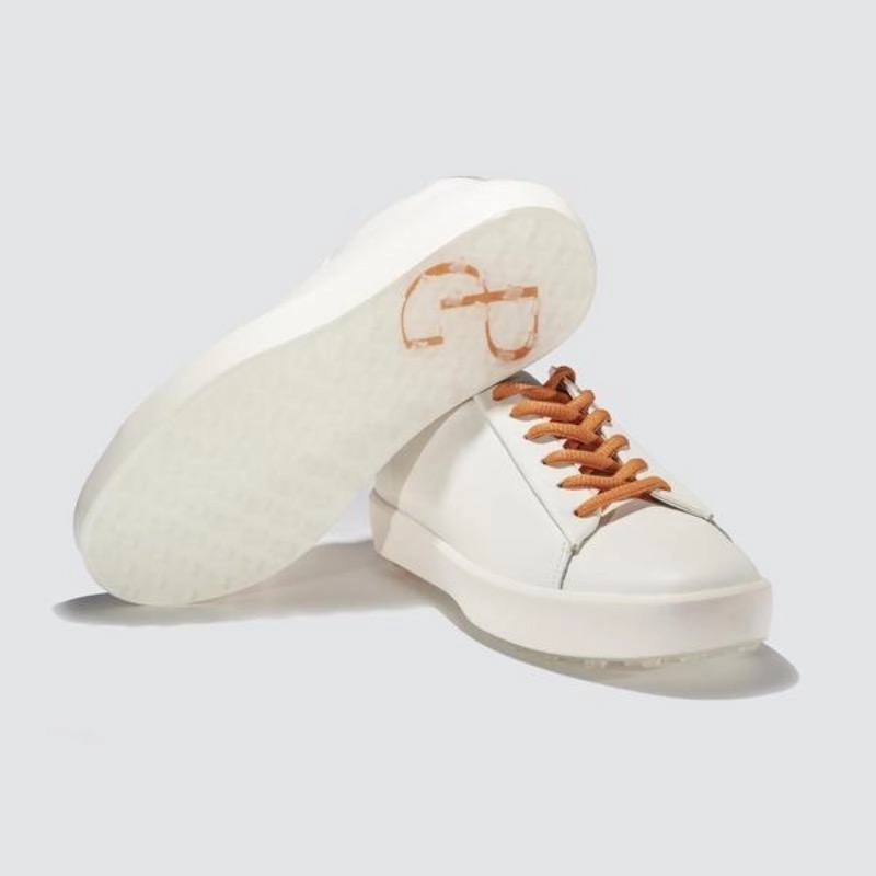 Pakira Diva Dundee Golf Shoe - White / Saffron women's performance golf shoes