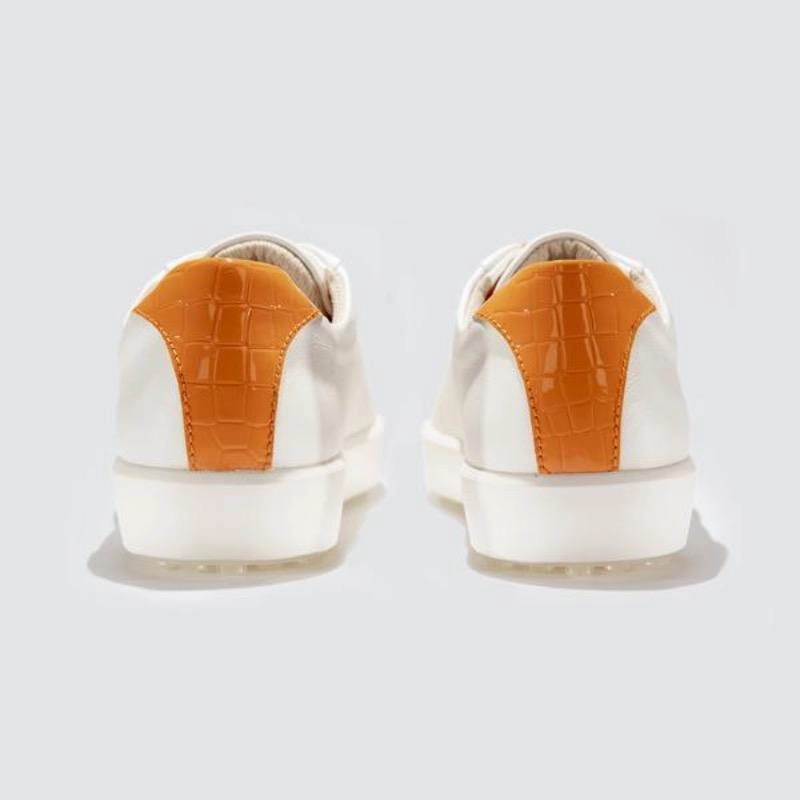 Pakira Diva Dundee Golf Shoe - White / Saffron women's performance golf shoes
