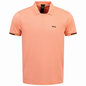 Palle Mesh Polo Open Red Boss men's fashion and office attire