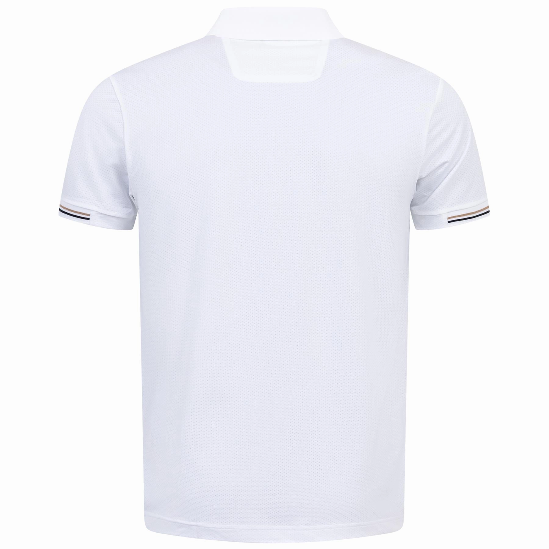 Palle Mesh Polo White Boss Men's Fashion