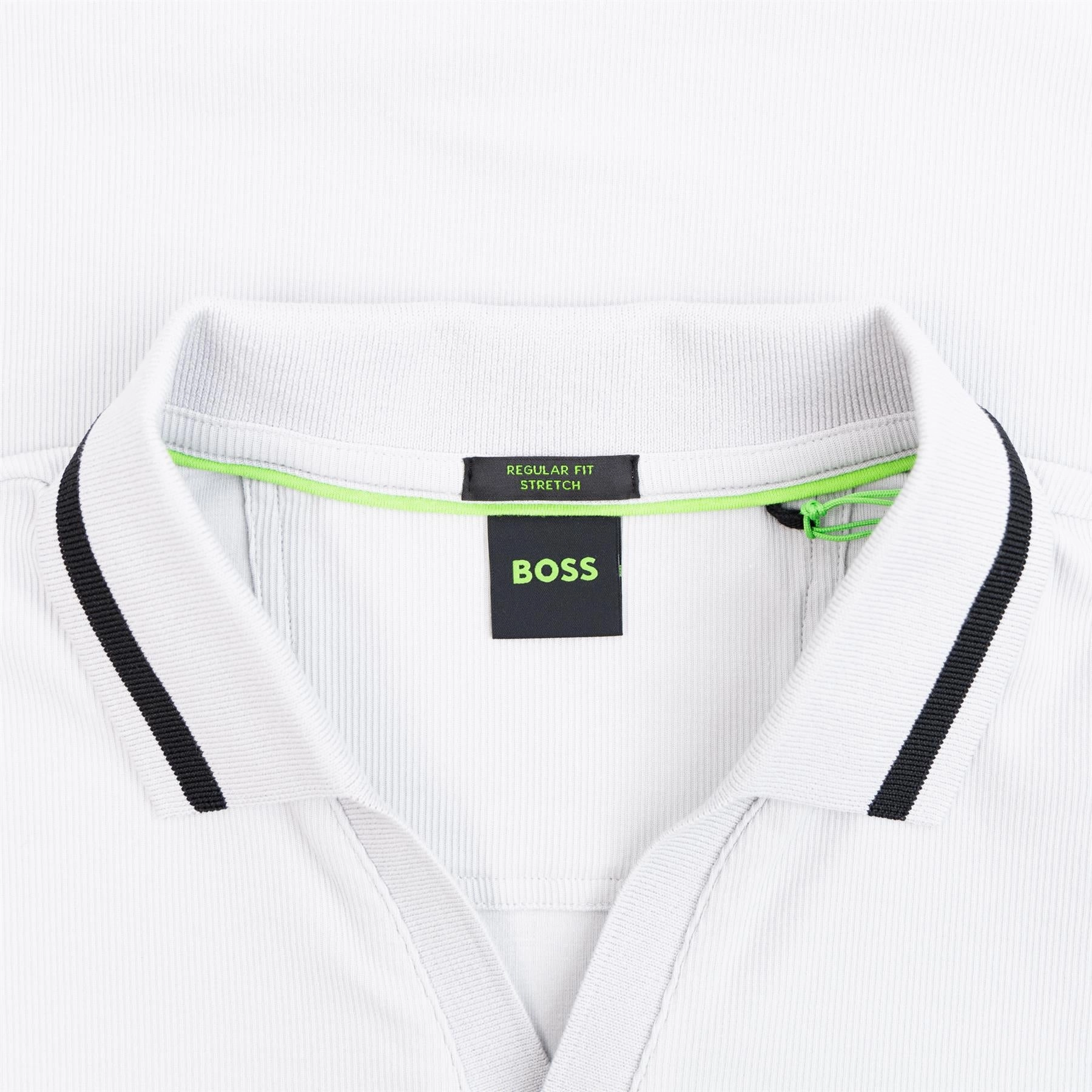 Palle Tape Rib Polo Light Grey Boss Men's Fashion