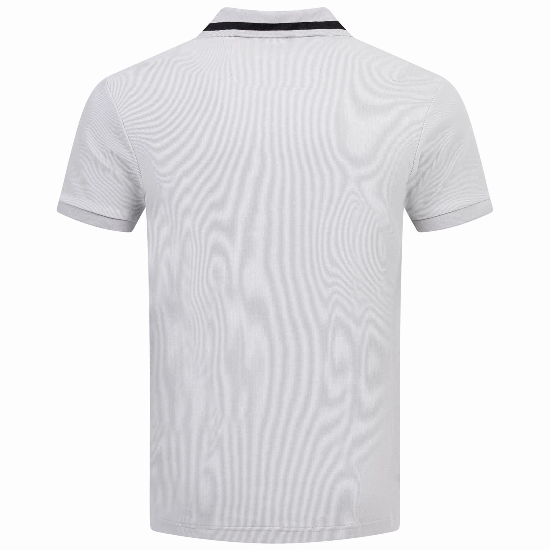 Palle Tape Rib Polo Light Grey Boss Men's Fashion