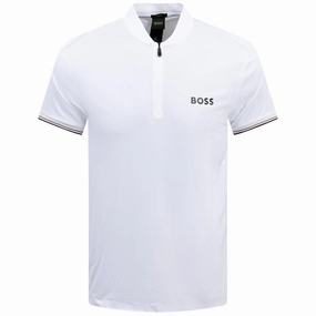 Pariq TOC Ripstop Polo White Boss men's fashion and office attire