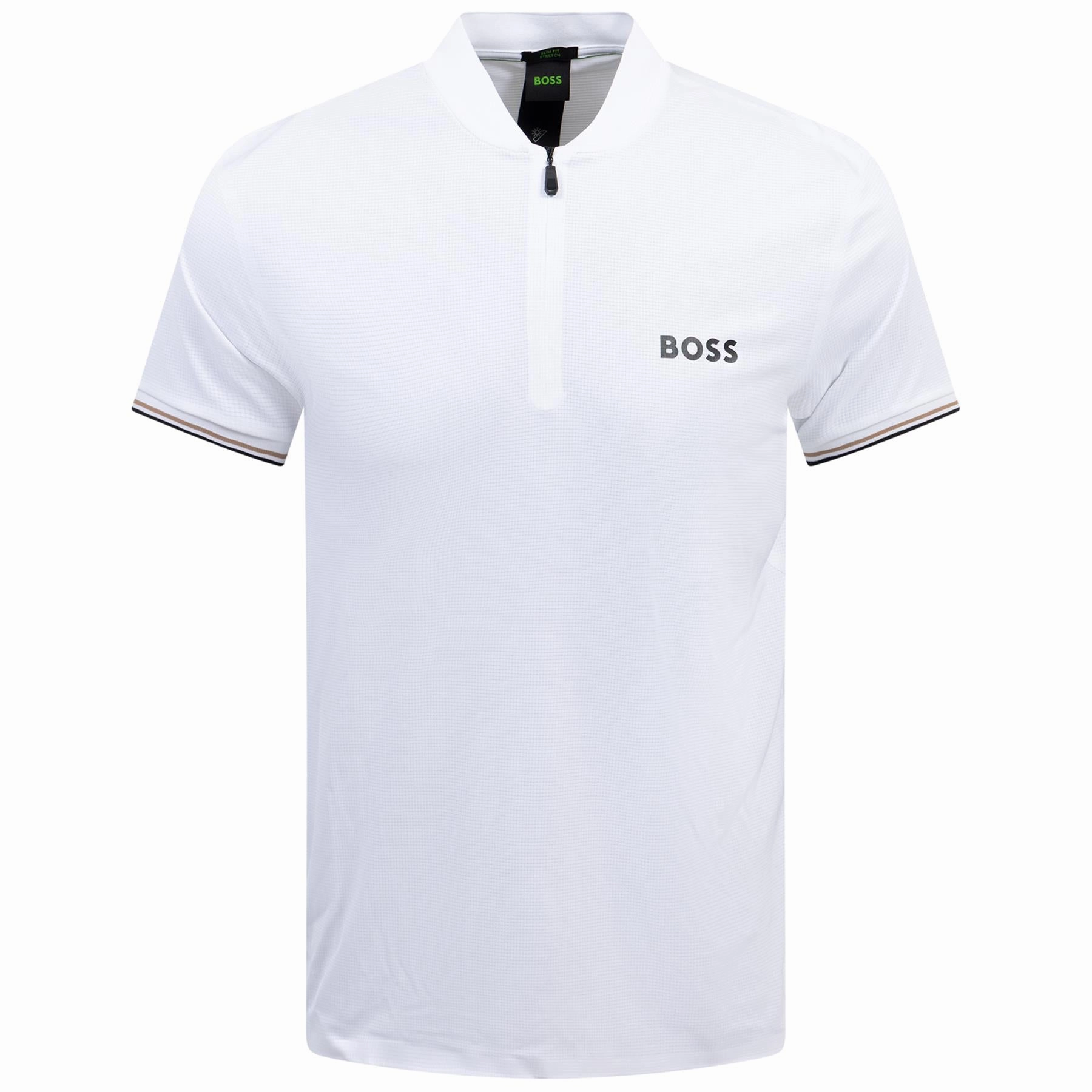 Pariq TOC Ripstop Polo White Boss men's fashion and office attire