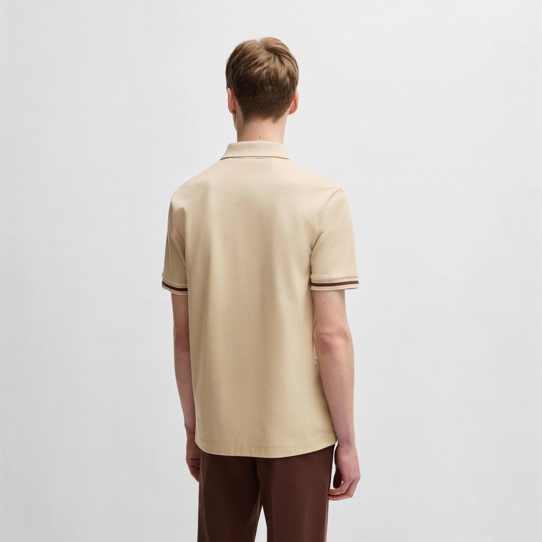 Parlay 185 Polo Light Beige Boss Men's Fashion