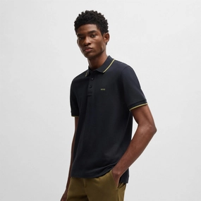 Parlay 190 Cotton Polo Navy Boss men's fashion and office attire