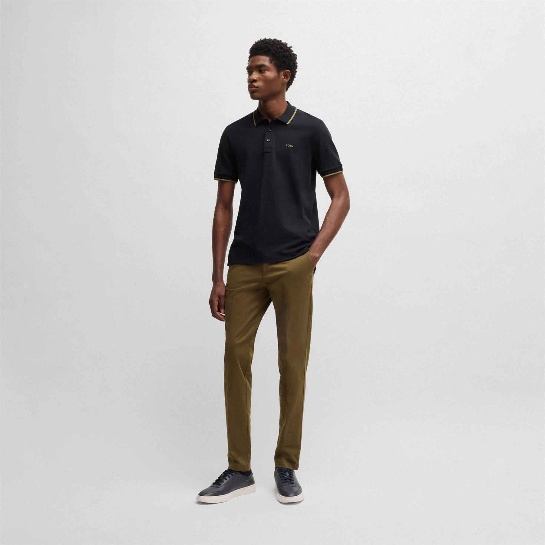 Parlay 190 Cotton Polo Navy Boss Men's Fashion