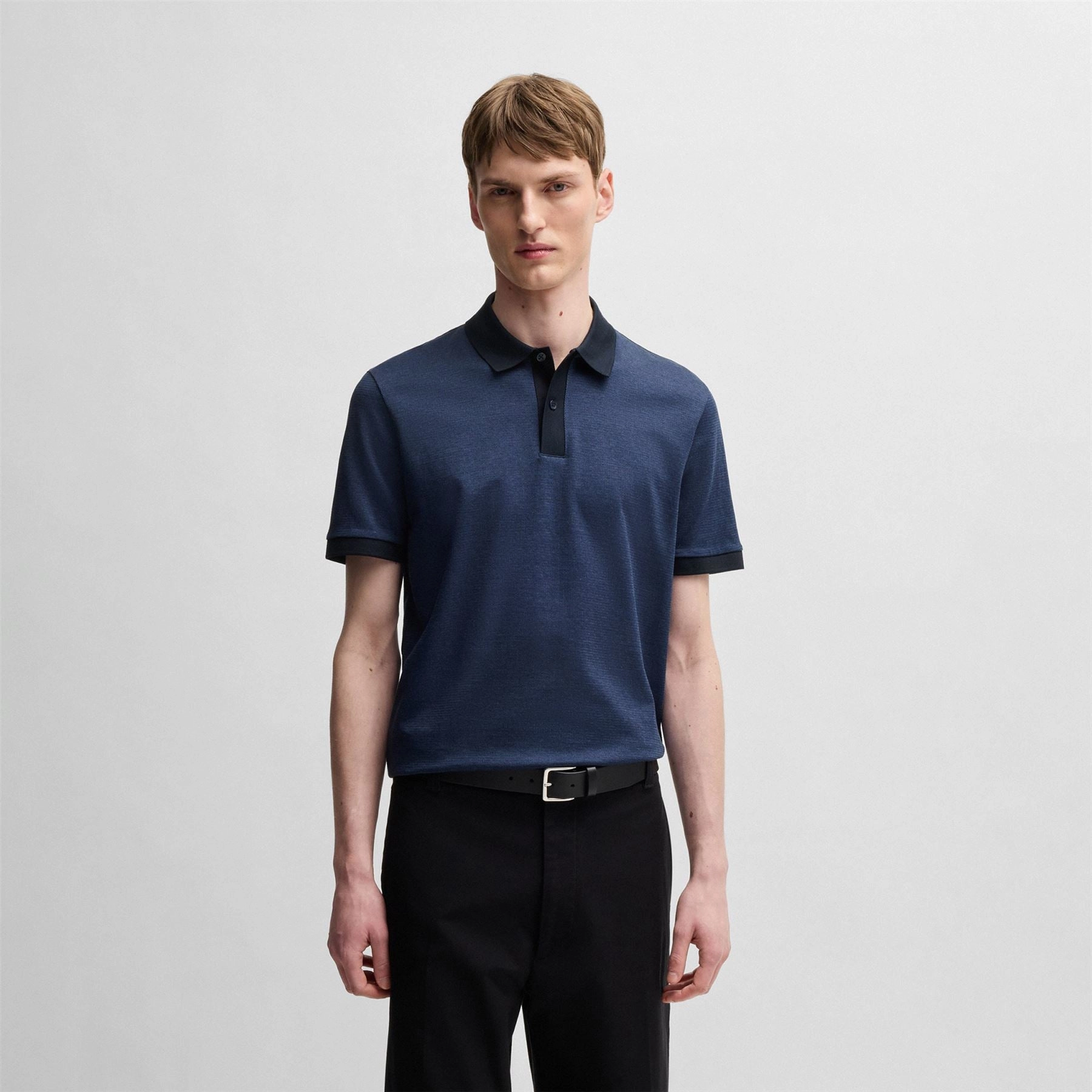 Parlay 432 Polo Dark Blue Boss Men's Fashion