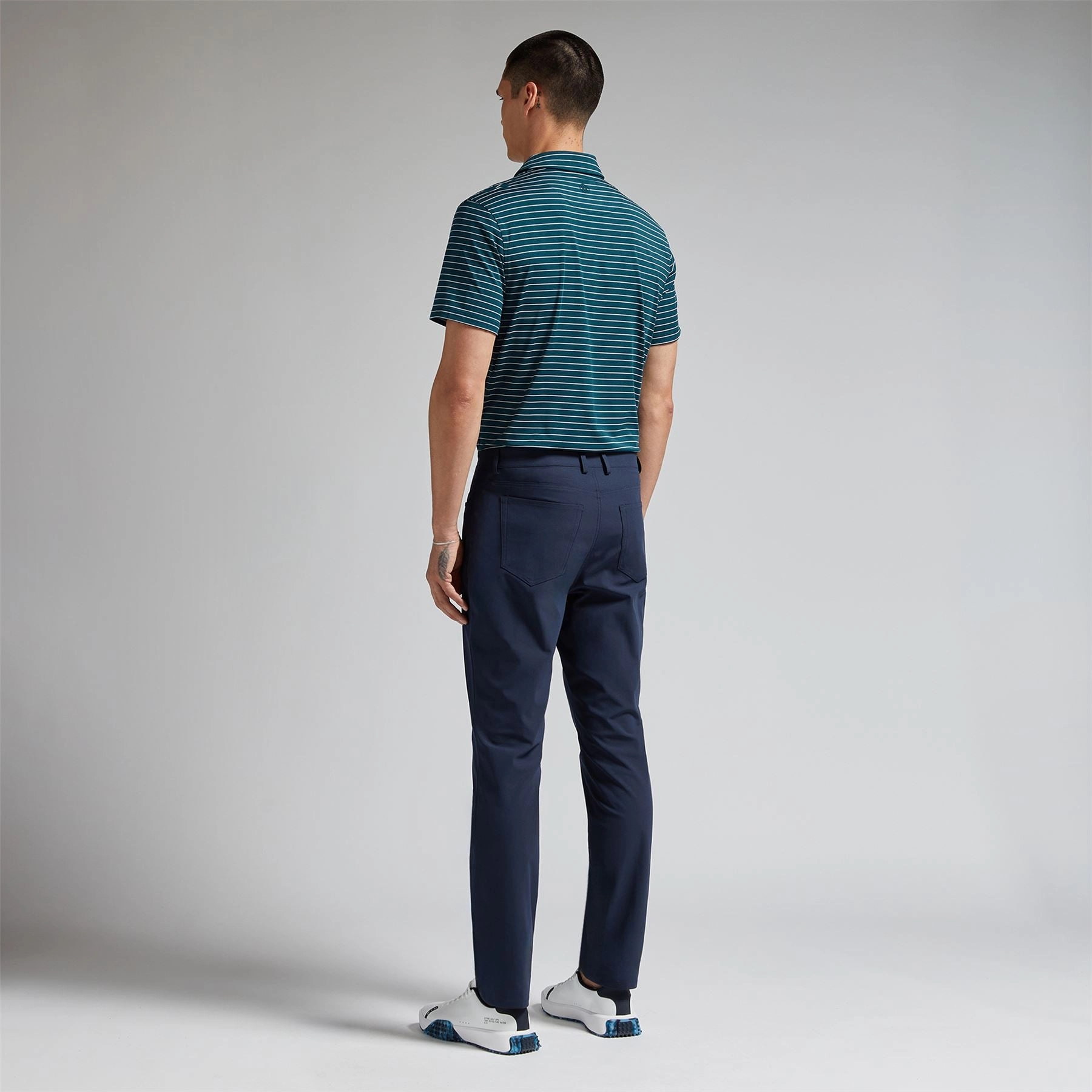 Pencil Stripe Tech Jersey Polo Deep Sea G/Fore Men's Fashion