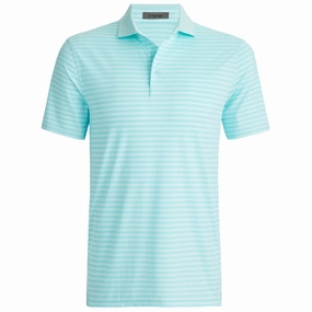 Perforated Stripe Tech Jersey Polo Powder G/Fore men's golf fashion