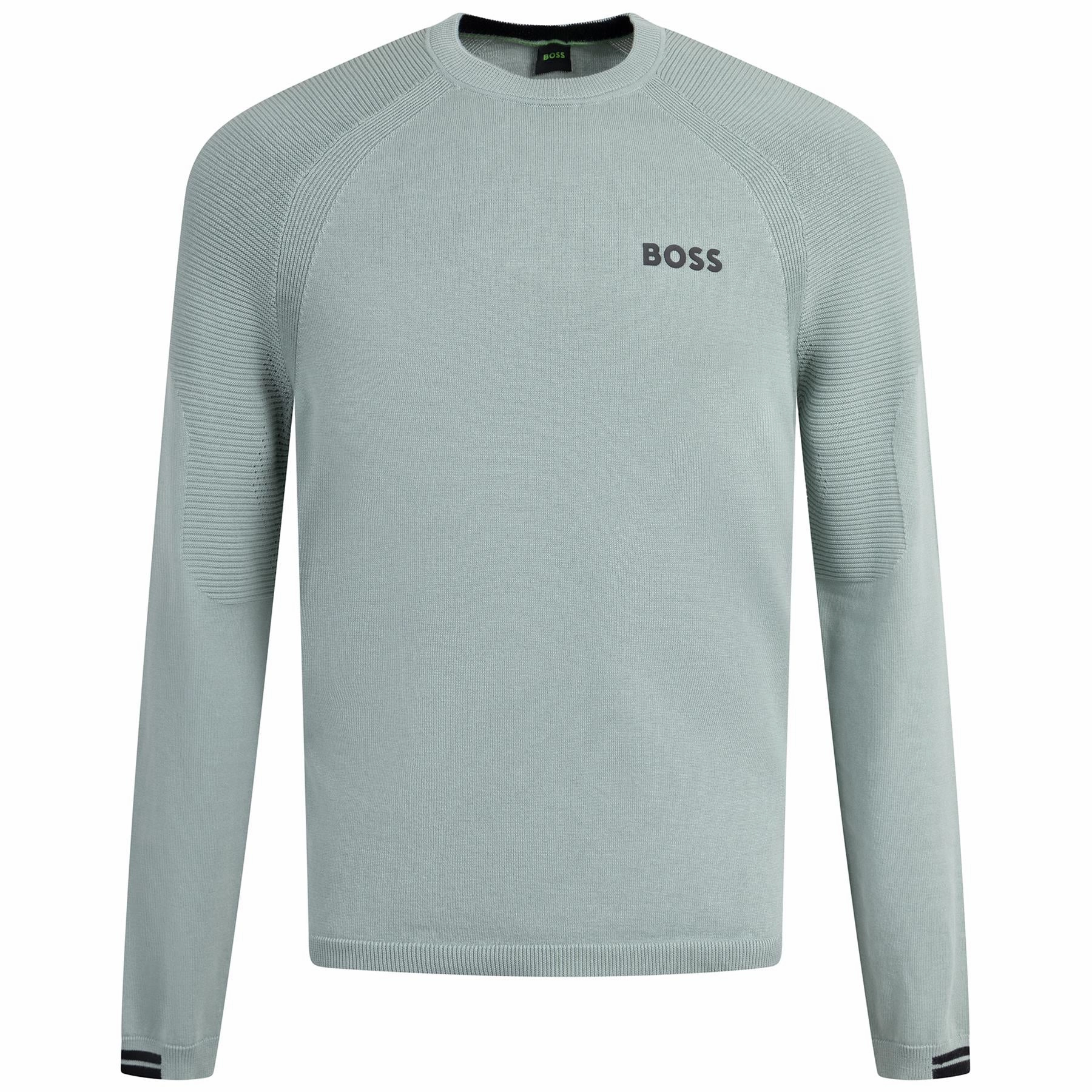 Perform Max Crew Neck Open Green Boss men's fashion and office attire