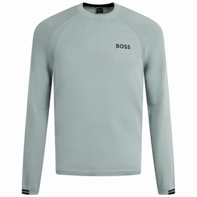 Perform Max Crew Neck Open Green Boss men's fashion and office attire