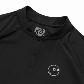 Performance Blade Collar Polo Black Malbon mens golf lifestyle wear