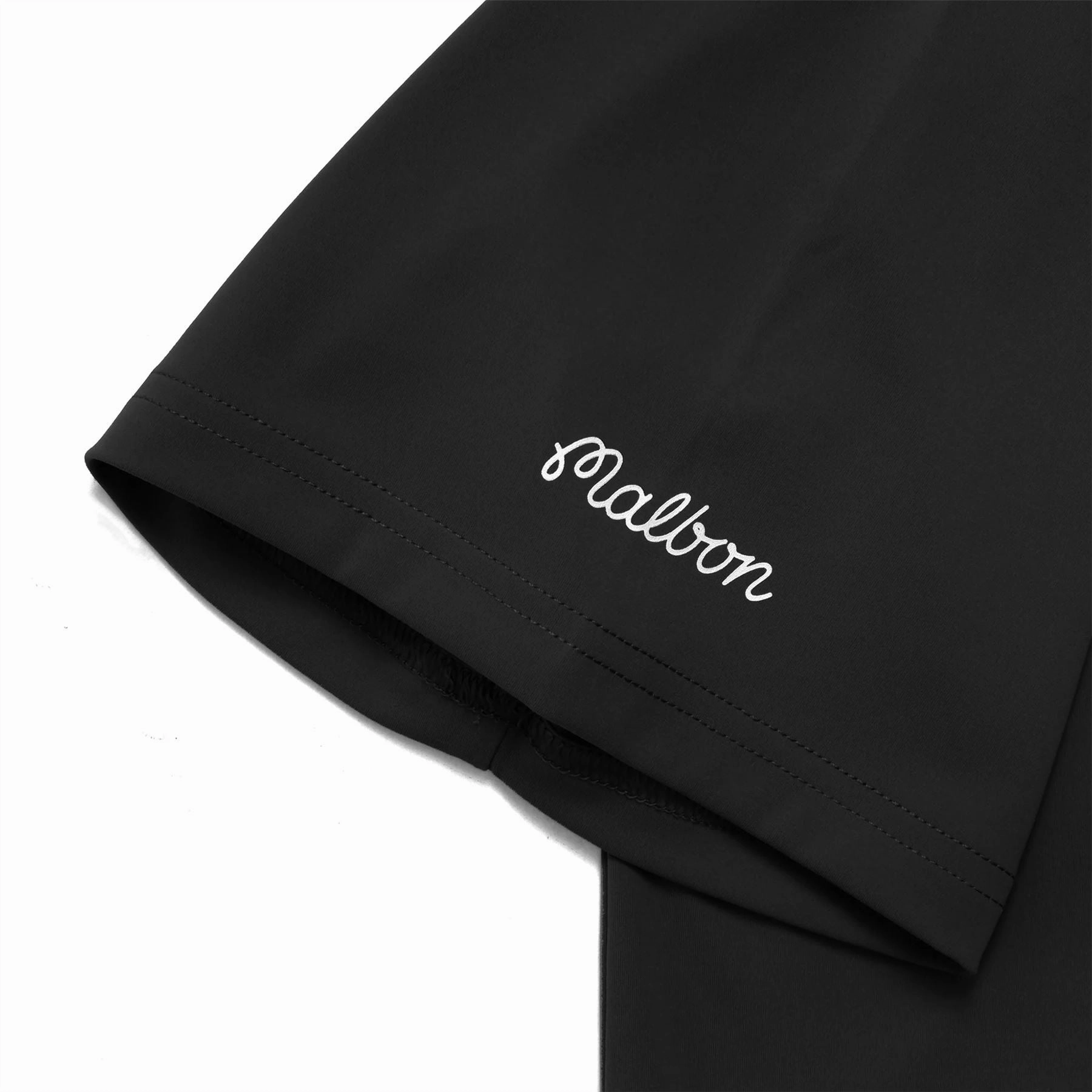 Performance Blade Collar Polo Black Malbon Men's Golf Lifestyle Wear