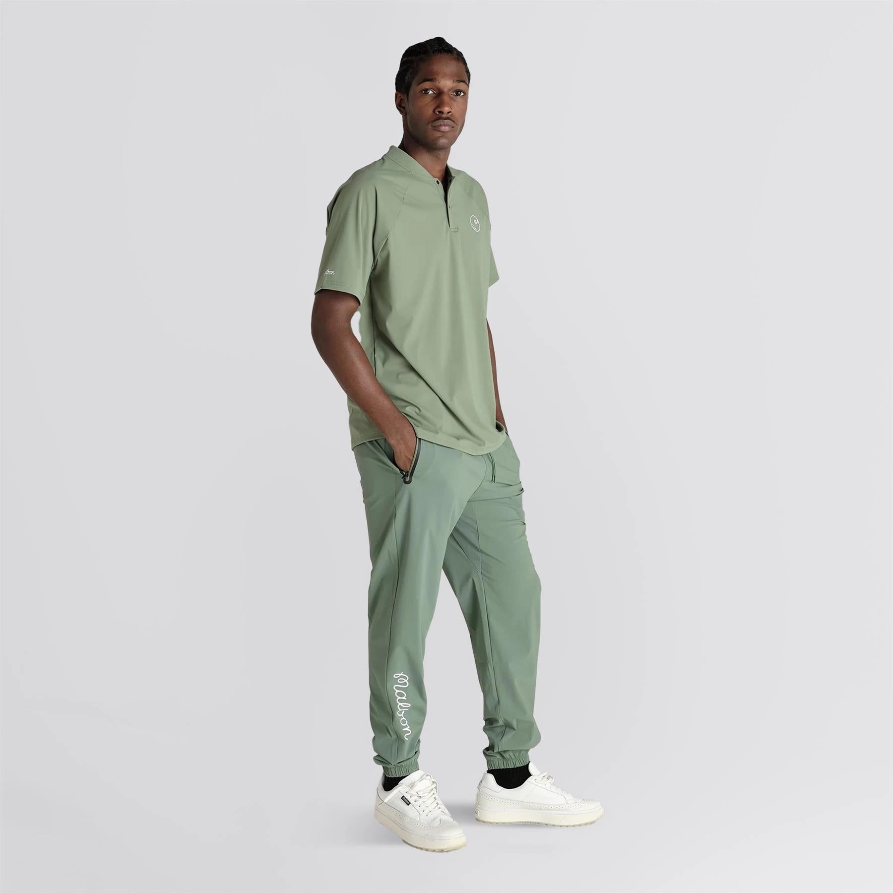 Performance Blade Collar Polo Forest Malbon Men's Golf Lifestyle Wear