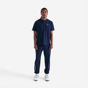 Performance Blade Collar Polo Navy Malbon mens golf lifestyle wear