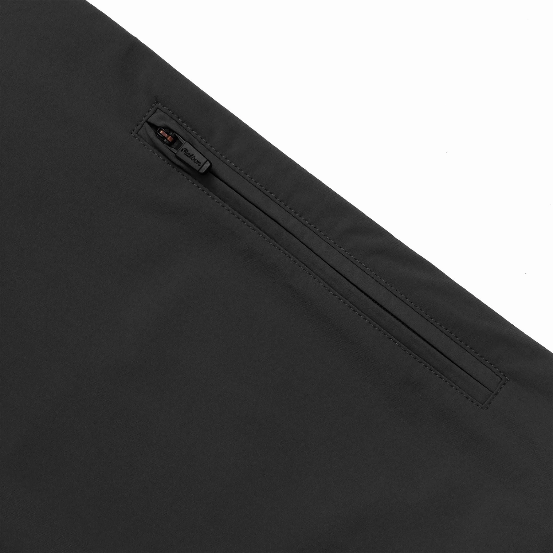 Performance Full Zip Shell Jacket Black Malbon Men's Golf Lifestyle Wear