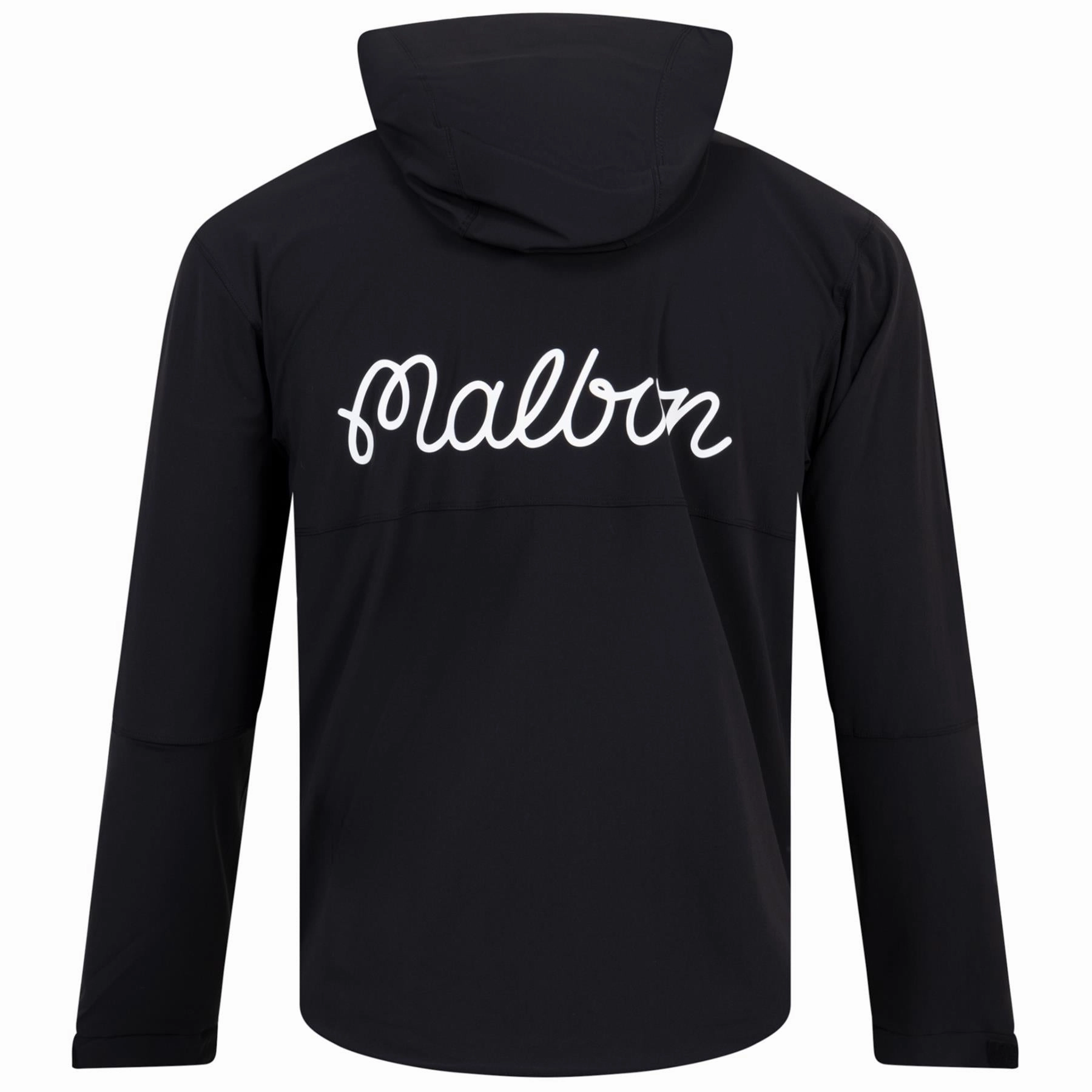 Performance Full Zip Shell Jacket Black Malbon Men's Golf Lifestyle Wear