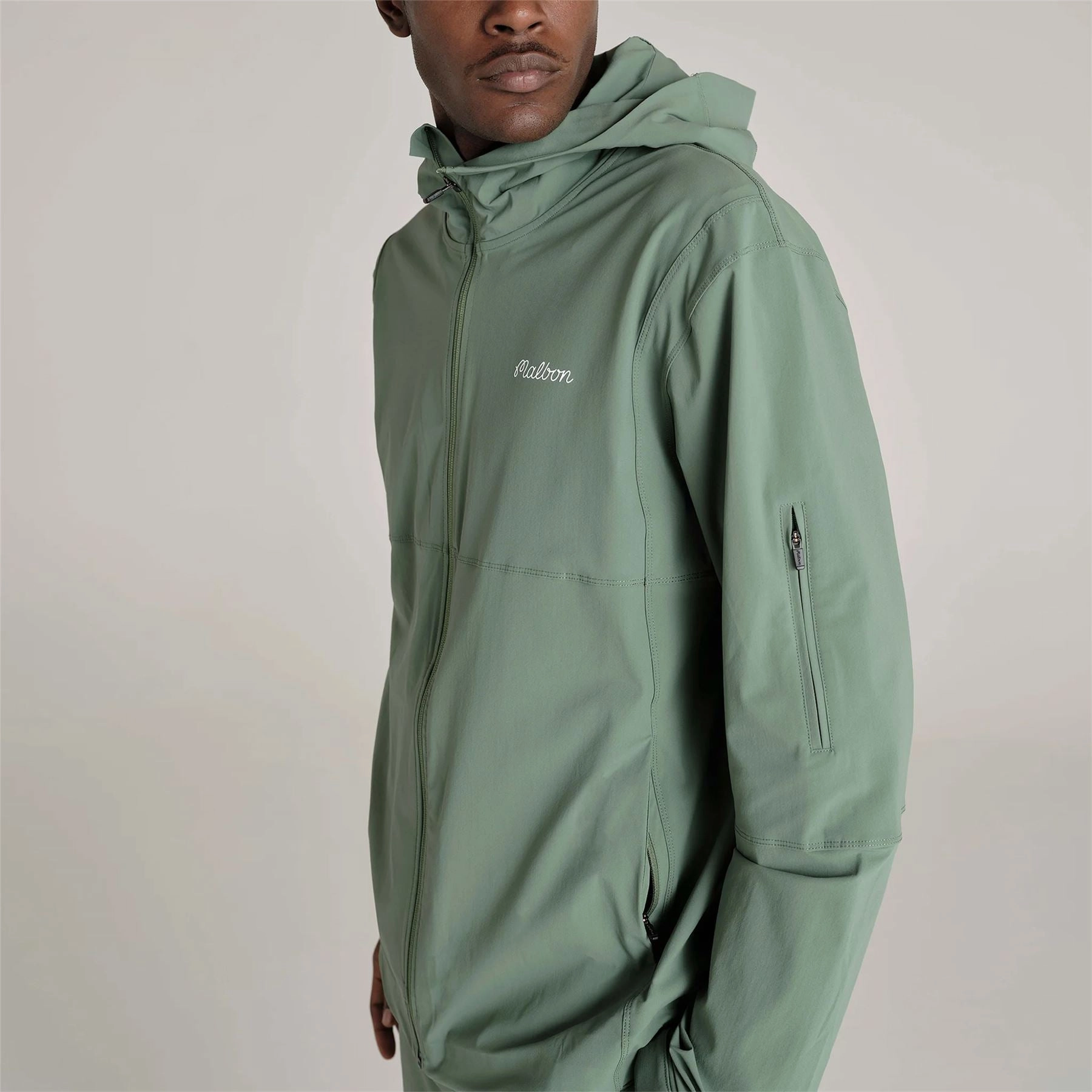 Performance Full Zip Shell Jacket Forest Malbon Men's Golf Lifestyle Wear