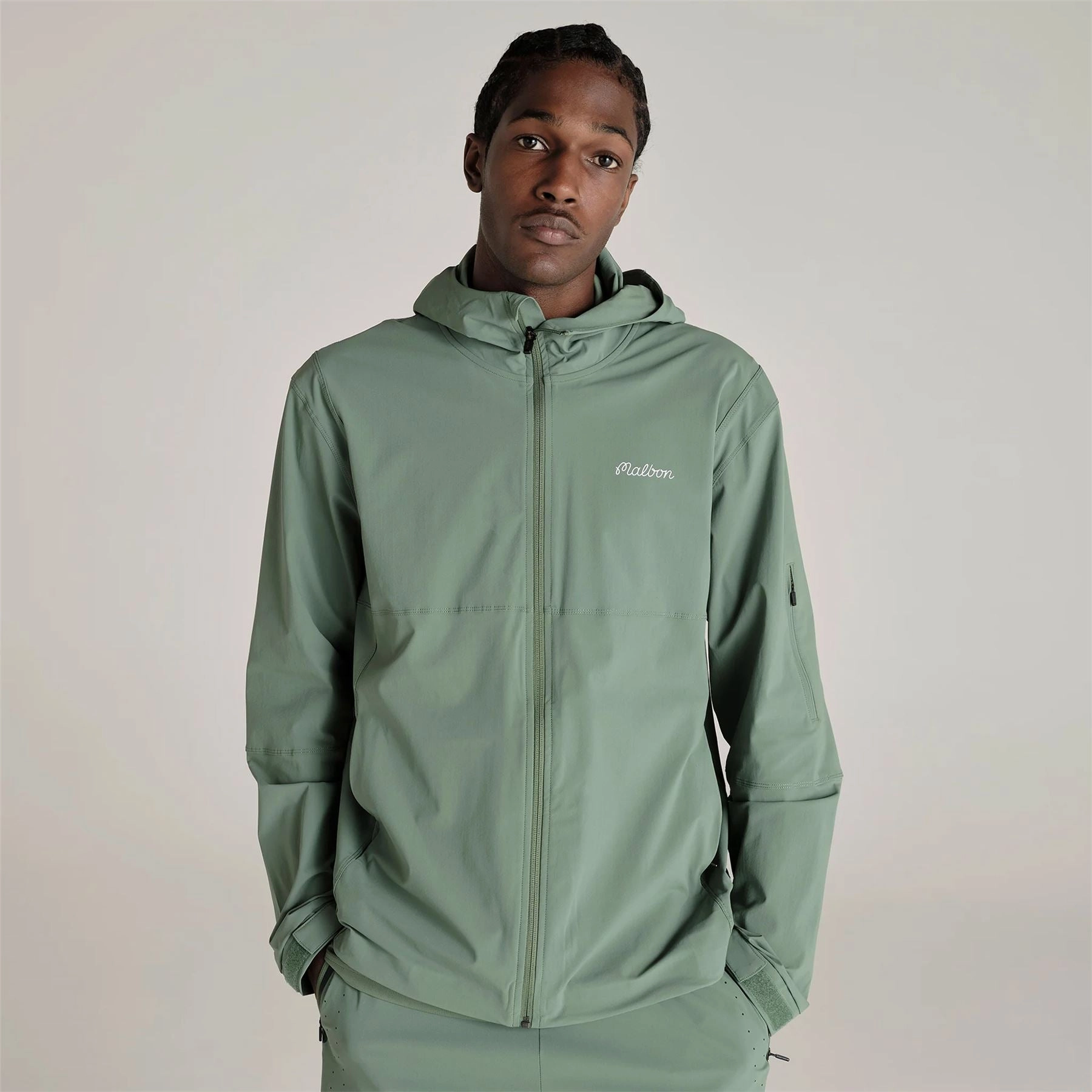 Performance Full Zip Shell Jacket Forest Malbon mens golf lifestyle wear