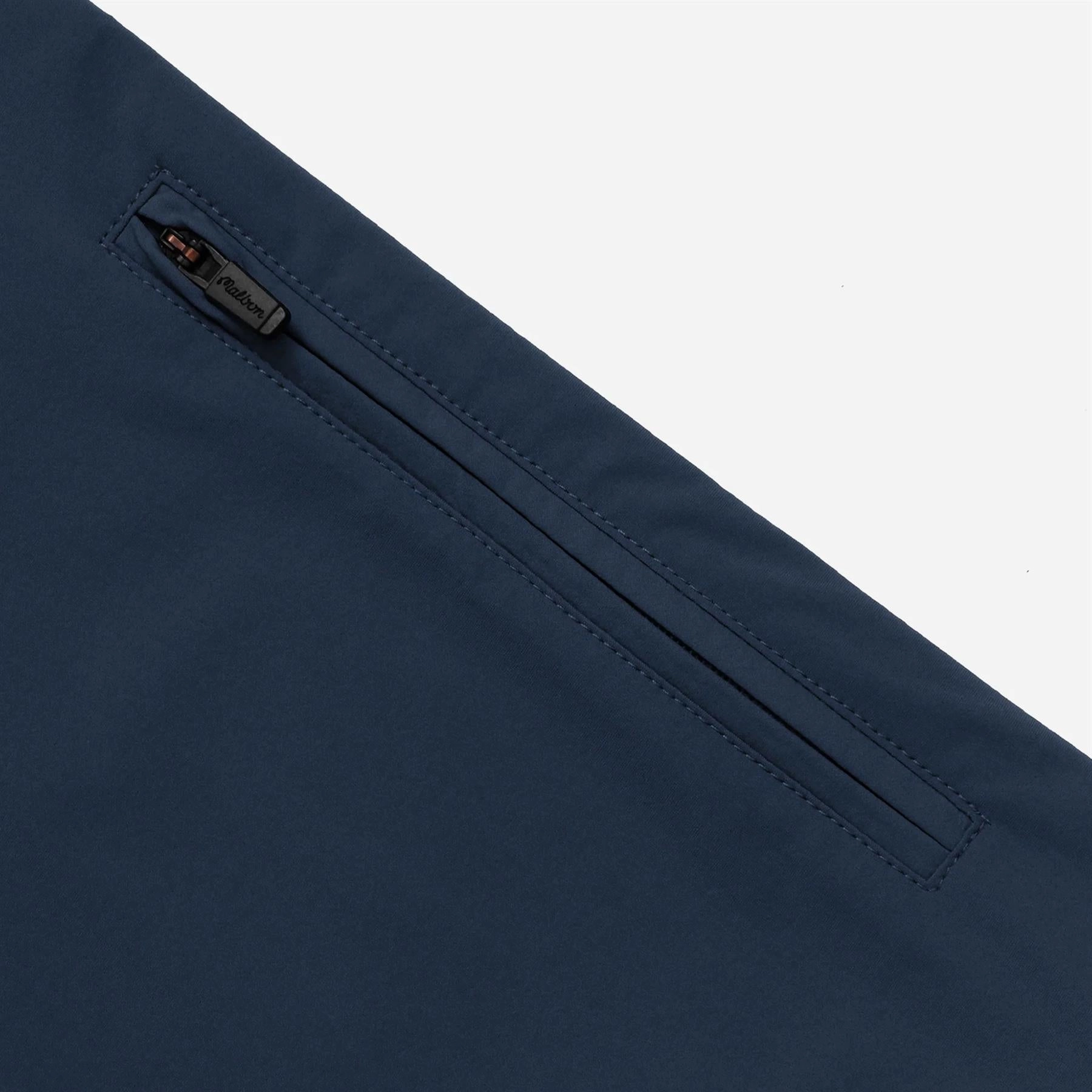 Performance Full Zip Shell Jacket Navy Malbon Men's Golf Lifestyle Wear