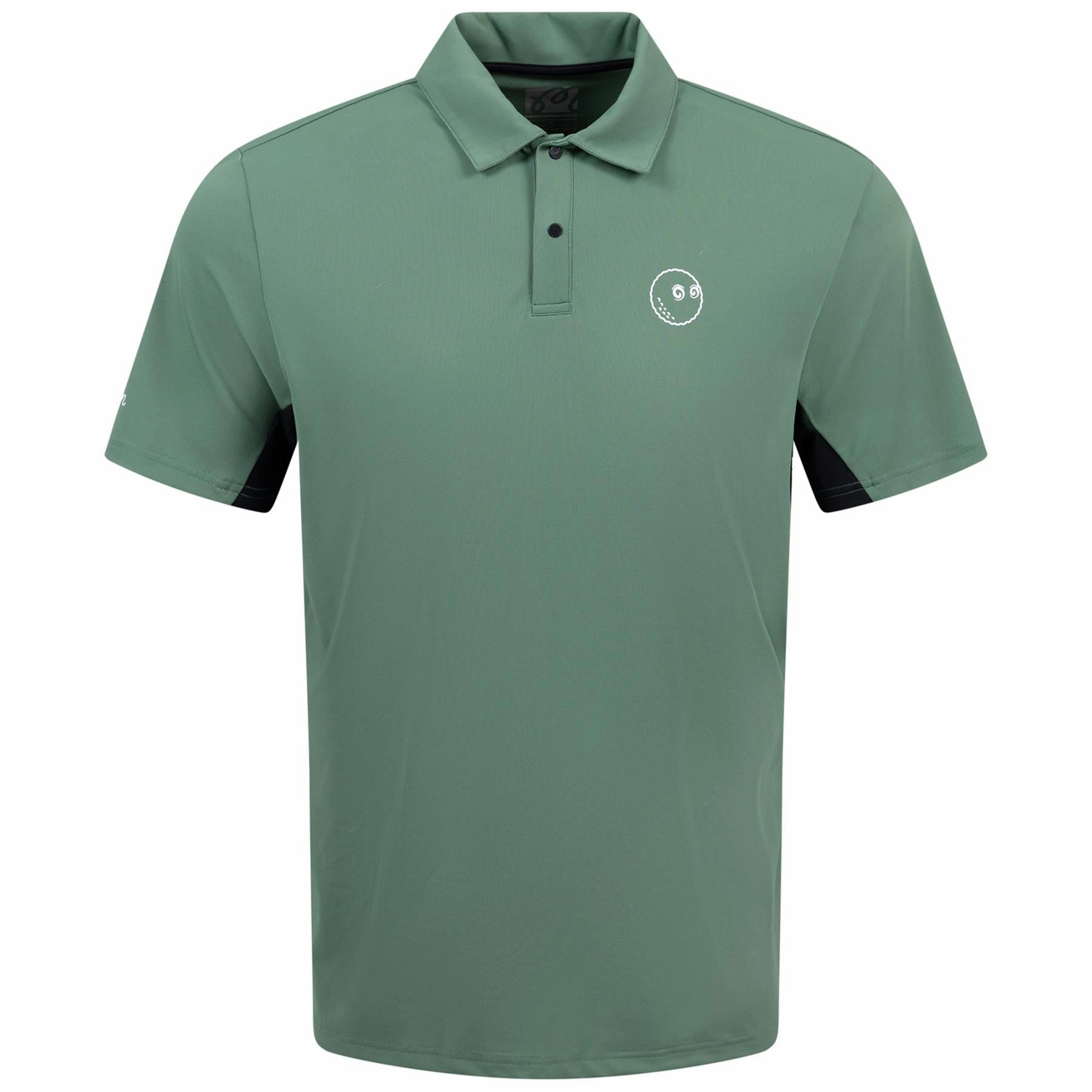 Performance Pique Polo Forest Malbon mens golf lifestyle wear