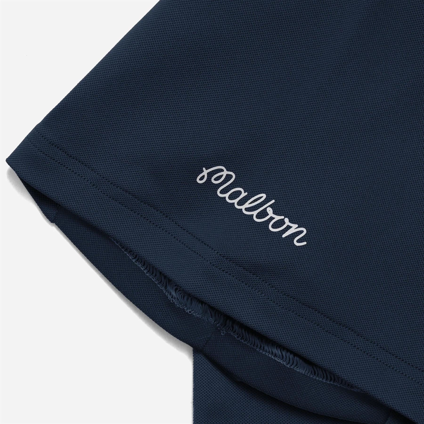 Performance Pique Polo Navy Malbon Men's Golf Lifestyle Wear