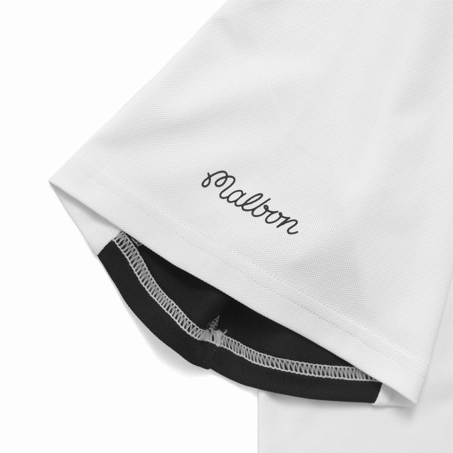 Performance Pique Polo White Malbon Men's Golf Lifestyle Wear