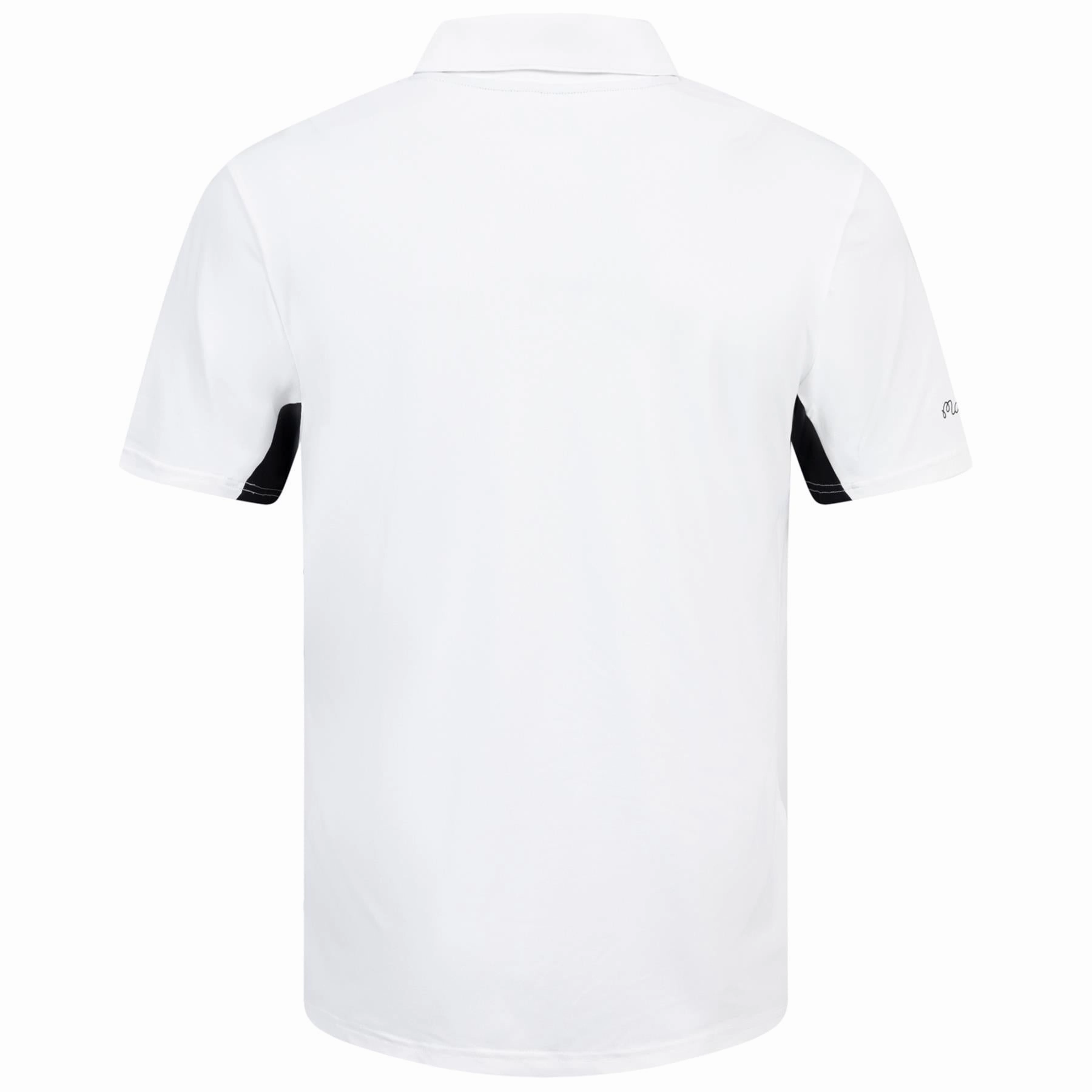 Performance Pique Polo White Malbon Men's Golf Lifestyle Wear