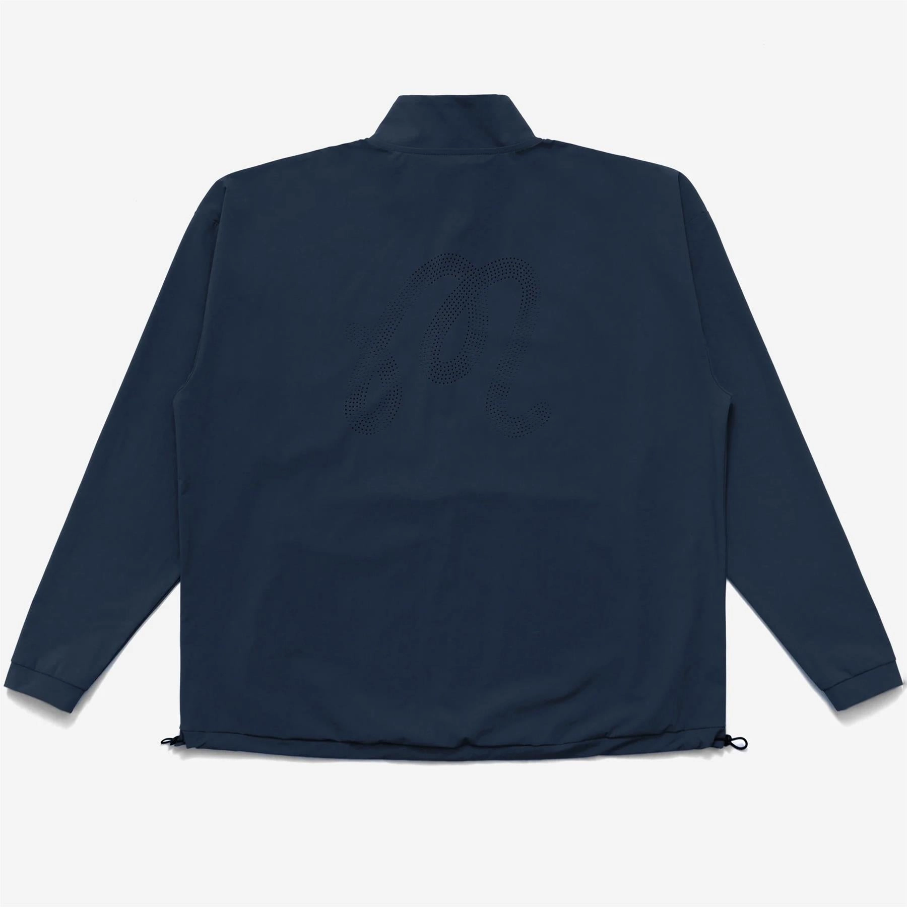 Performance Quarter Zip Shell Pullover Navy Malbon Men's Golf Lifestyle Wear