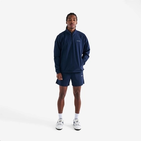 Performance Quarter Zip Shell Pullover Navy Malbon mens golf lifestyle wear