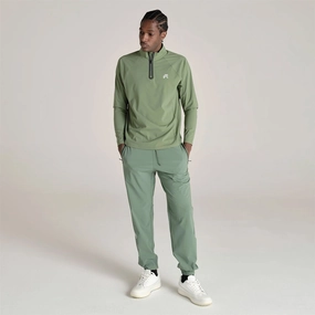 Performance Raglan Quarter Zip Mid Layer Forest Malbon mens golf lifestyle wear