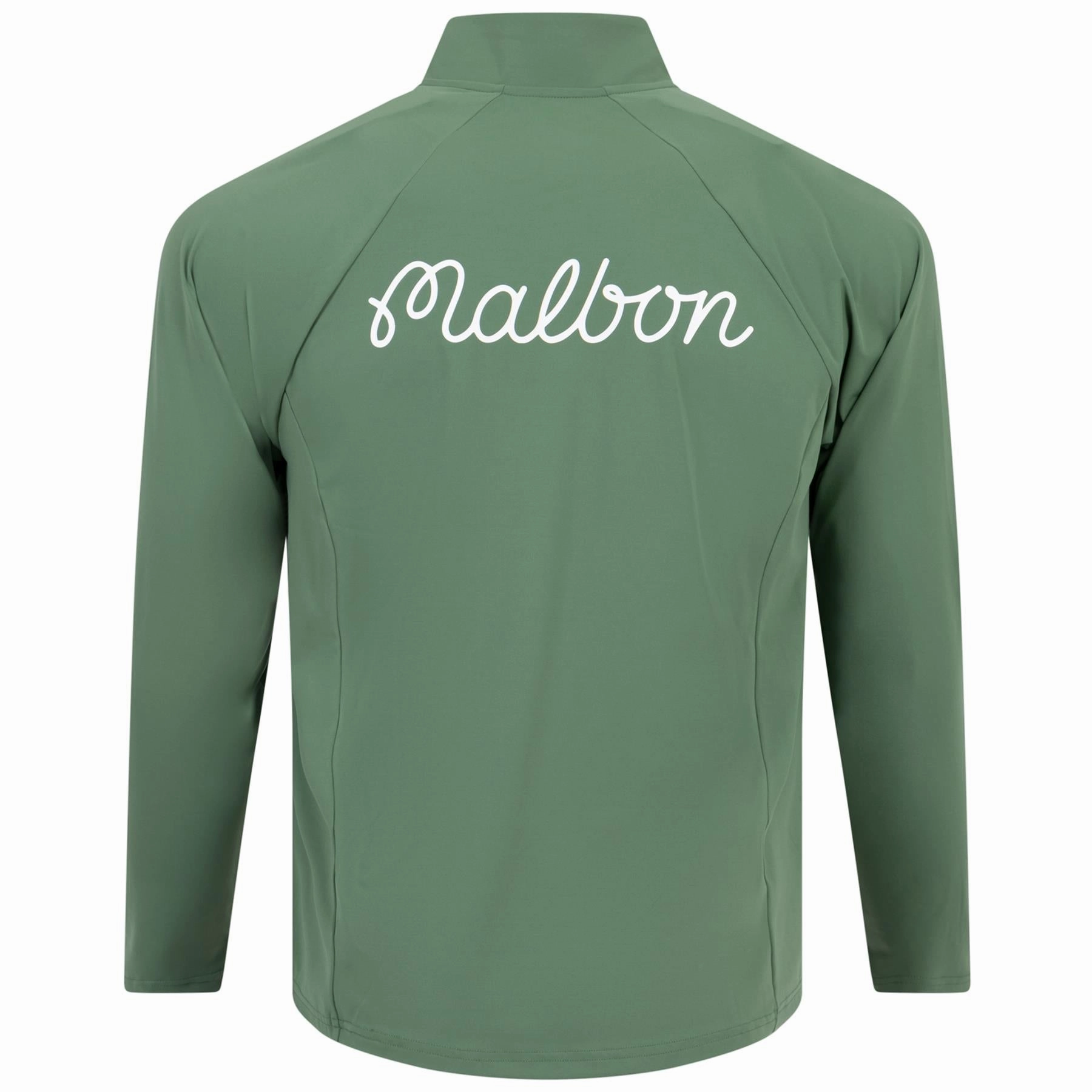 Performance Raglan Quarter Zip Mid Layer Forest Malbon Men's Golf Lifestyle Wear