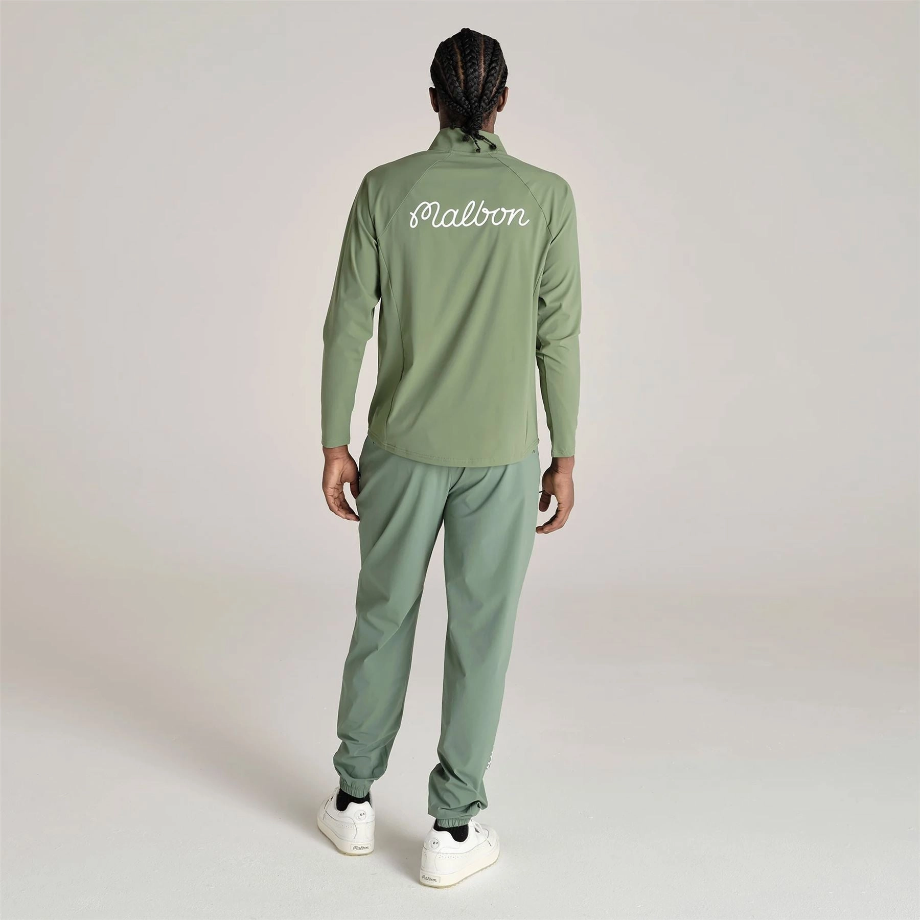 Performance Raglan Quarter Zip Mid Layer Forest Malbon Men's Golf Lifestyle Wear