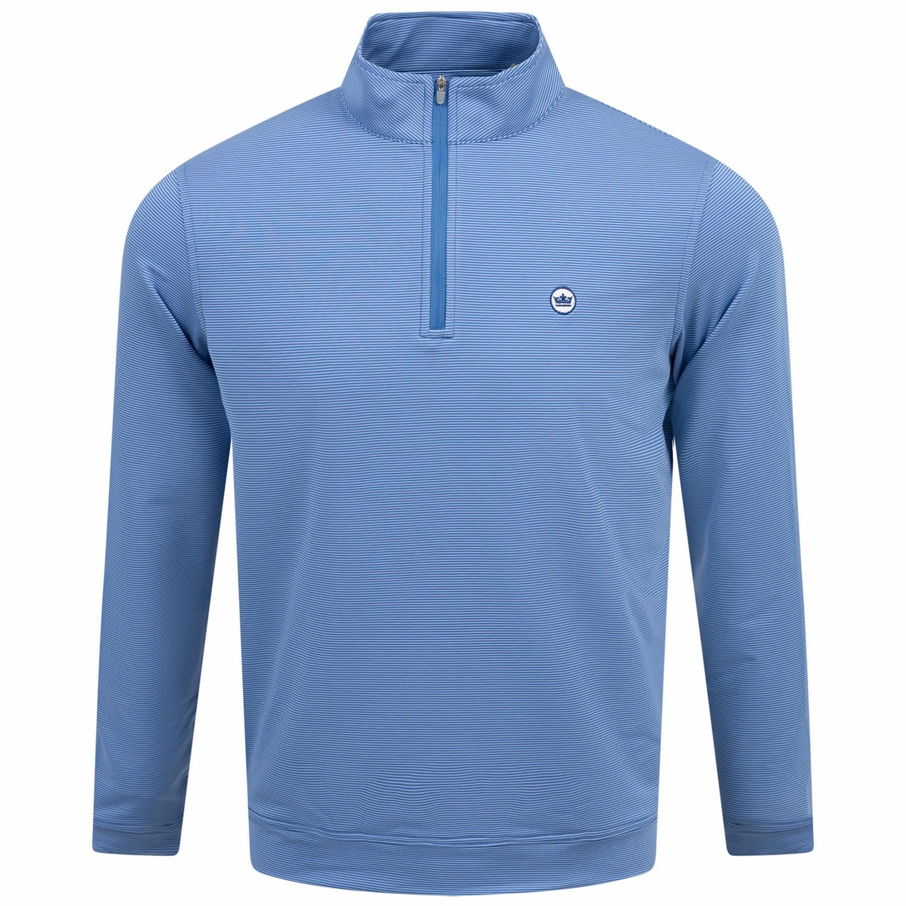 Perth Sugar Stripe Performance Quarter Zip Sailor Blue Peter Millar clothing for men