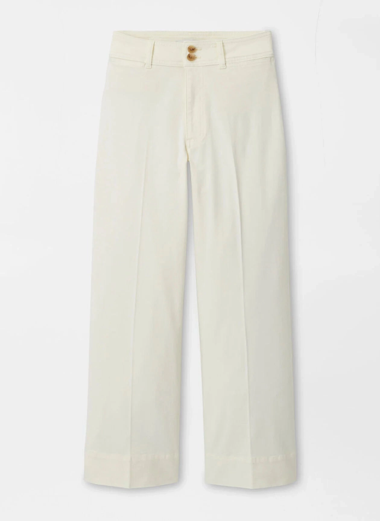 Peter Millar Karlie Stretch Sateen Wide Leg Pant - Ivory Peter Millar women's fashion line