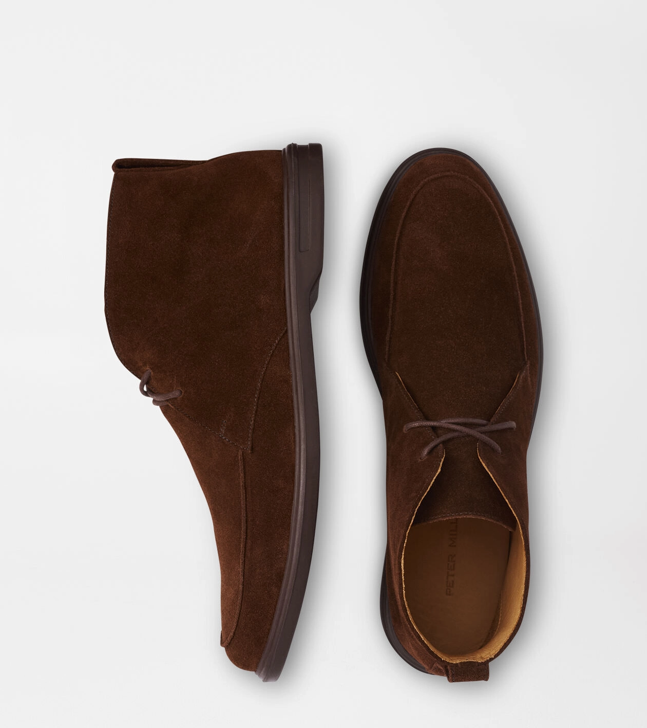 PETER MILLAR Men's Excursionist Lace Up Derby Boot - WALNUT Men's Durable Golf Shoes